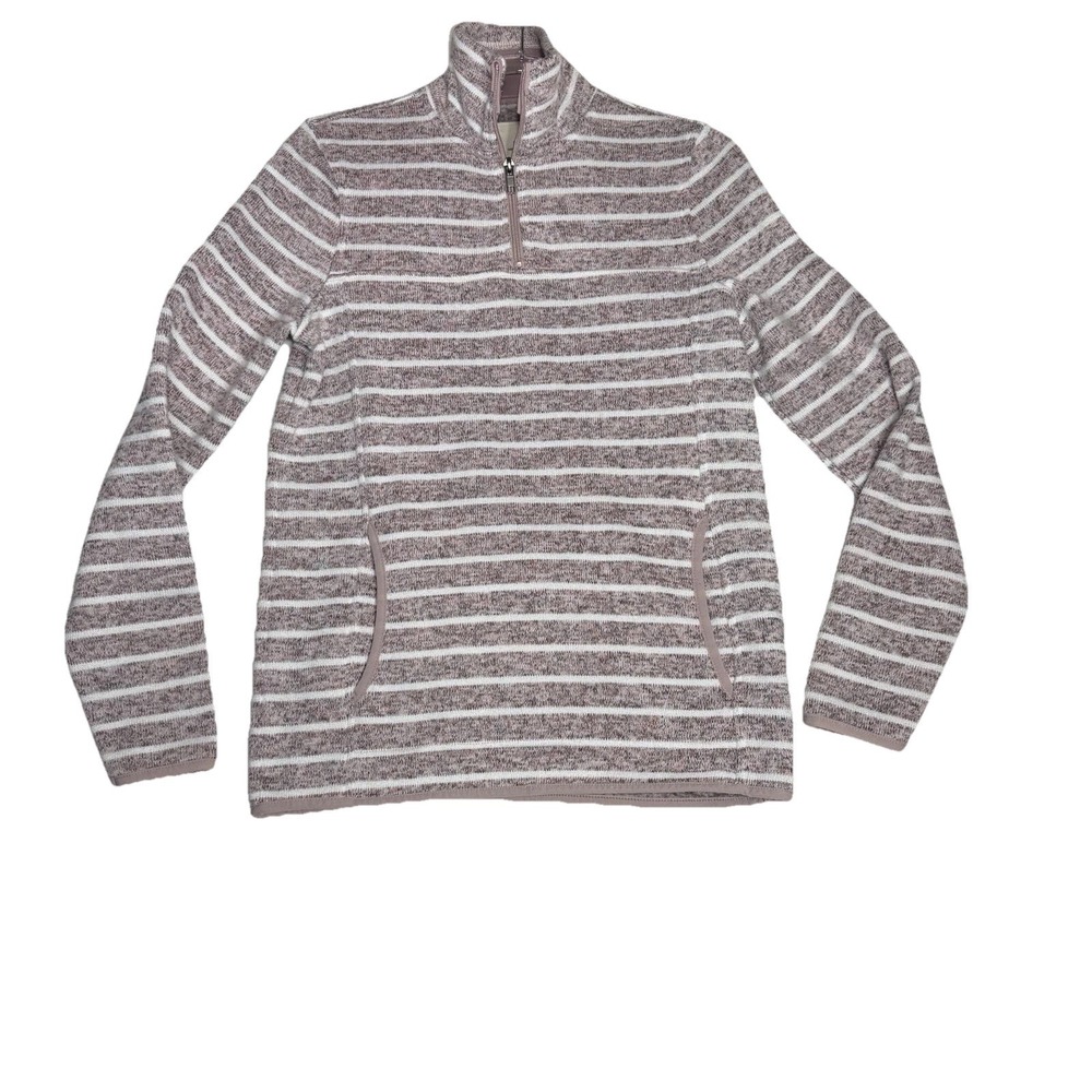 Thread & Supply Women's 1/4 Zip Pull Over Sweater Tight Knit Style Size Small